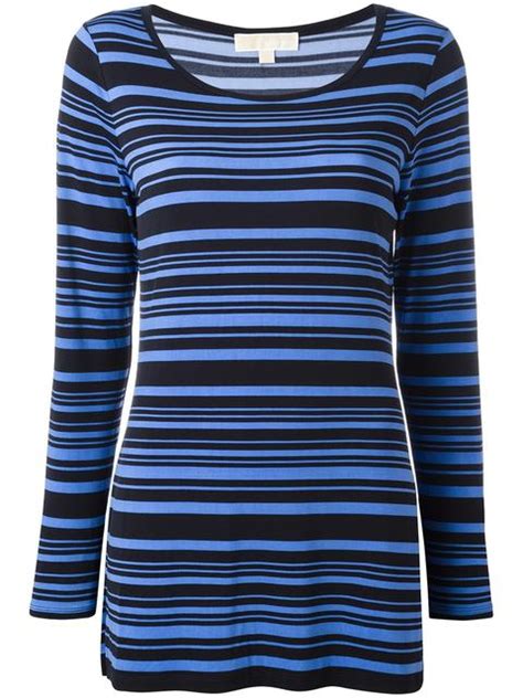 michael kors pls metallic blouse|Michael Kors striped top.